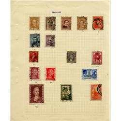 1800s/1950s Argentina Hand Made Stamp Collection Album Page 16 Pieces (STM-0263)