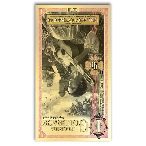 Florida 1 Goldback 1/1000 oz Aurum Gold Foil Note