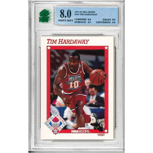 1991-92 Nba Hoops " TIM HARDAWAY " # 264 - NMNT-MN