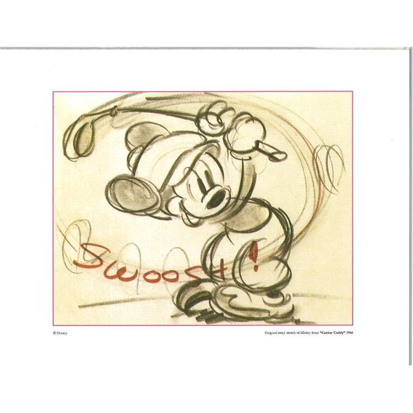 Disney Sketch Scene Giclee - "Canine Caddy" , 1941