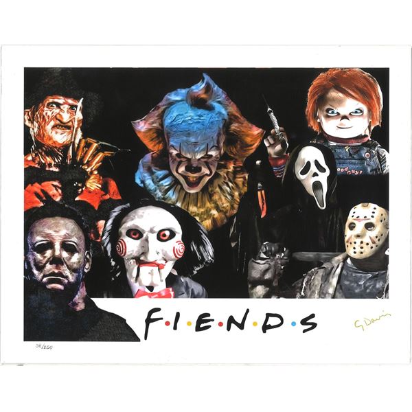 George Davis Artist Fine Art Giclee "FIENDS" 11 x