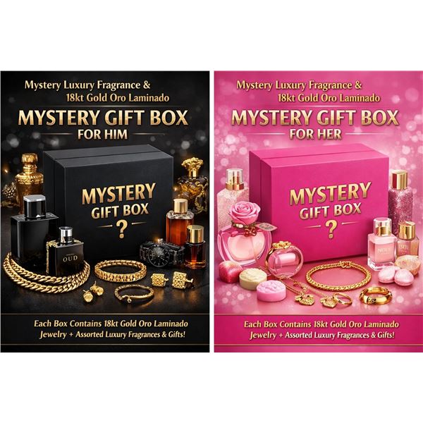 __ MYSTERY LUXURY FRAGRANCE & 18KT GOLD ORO LAMINA
