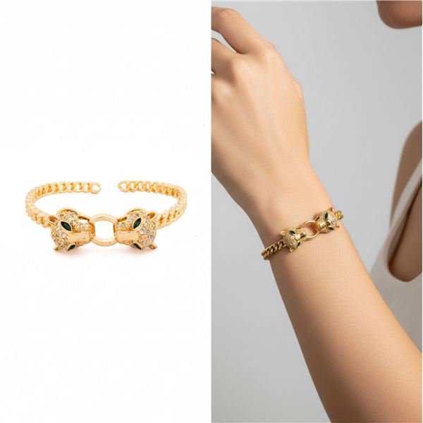 18kt Gold Layered Oro Laminado Bangle Bracelet 2 P