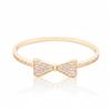 Image 1 : 18Kt Gold Oro Laminado Bangle Bracelet Pave Set Bo