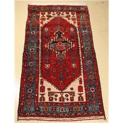 A Semi Antique Persian Hamadan Wool Rug.