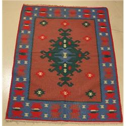 A Turkish Kilim Wool Rug.