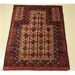 An Antique Persian Baluch Wool Prayer Rug.