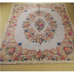A Chinese Hook Wool Rug.