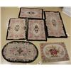 Image 1 : A Group of Six Hook Wool Rugs.
