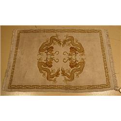 A Chinese Dragon Wool Rug.