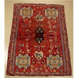 A Semi Antique Persian Shiraz Wool Rug.