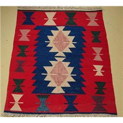 An Antique Turkish Kilim Wool Rug.