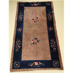 An Antique Chinese Art Deco Wool Rug.