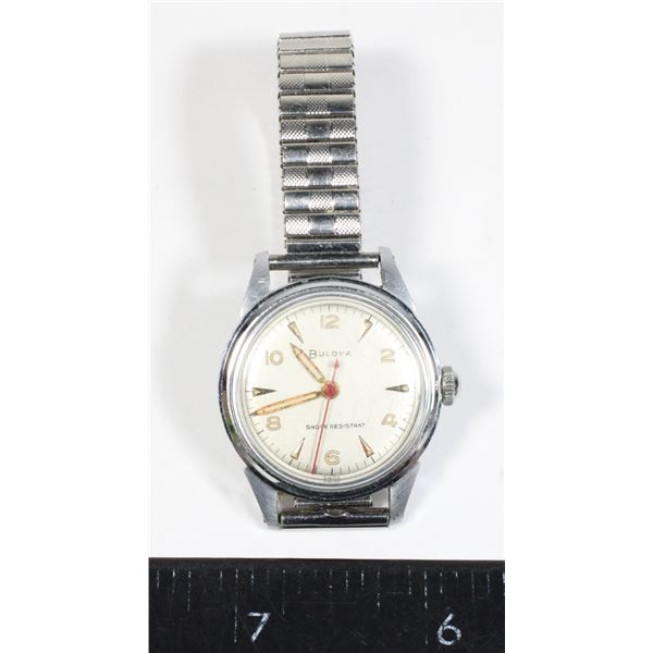 1950’S BULOVA WATERTITE SHOCK RESISTANT WATCH –