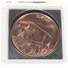 Image 2 : 1 OZ BISON COPPER ROUND IN CAPSULE WITH CARD