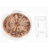 Image 2 : 1 OZ SCORPIO COPPER ROUND IN CAPSULE AND STAND