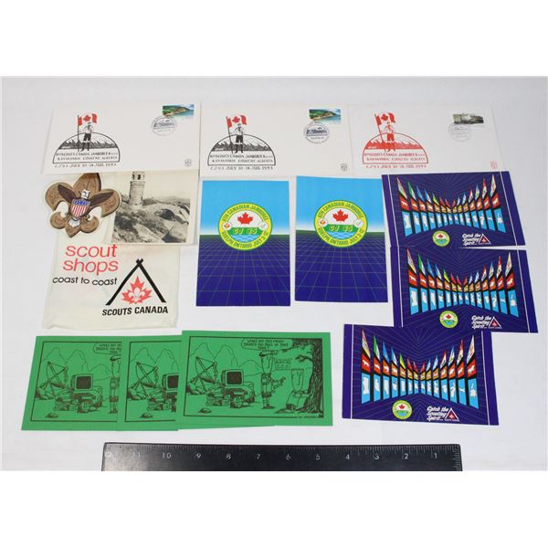 VINTAGE SCOUTS CANADA CANADIAN JAMBOREE POSTCARDS