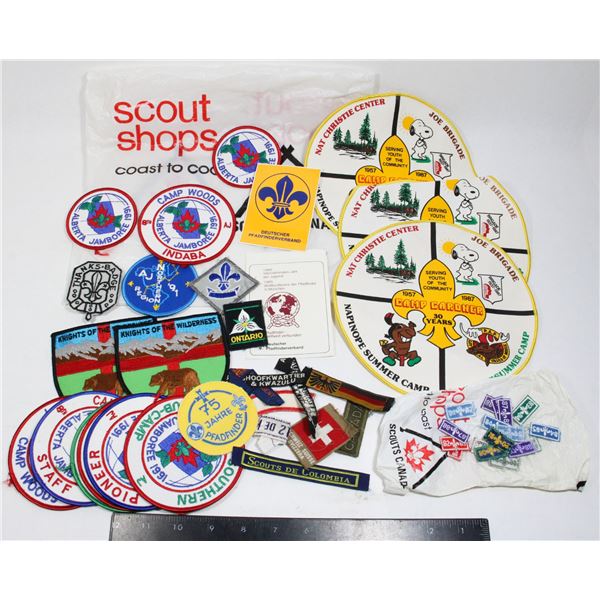 BAG OF VINTAGE BOY SCOUTS PATCHES