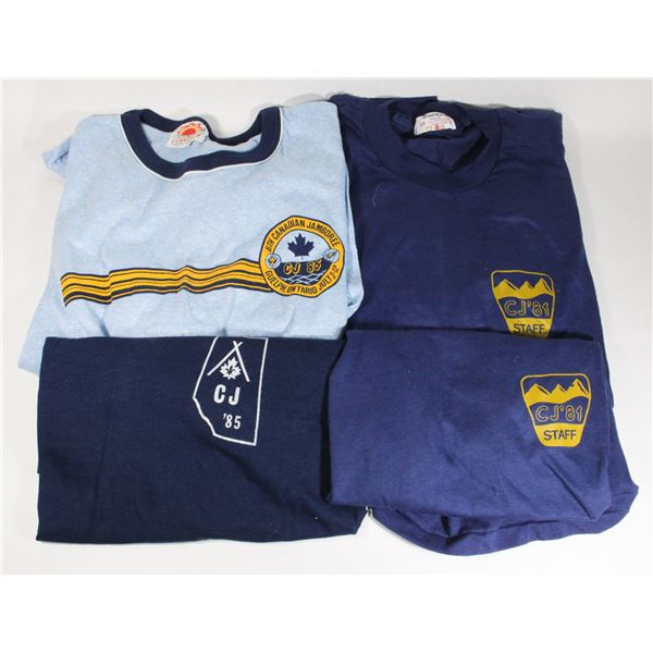 4 VINTAGE BOY SCOUTS JAMBOREE T-SHIRTS