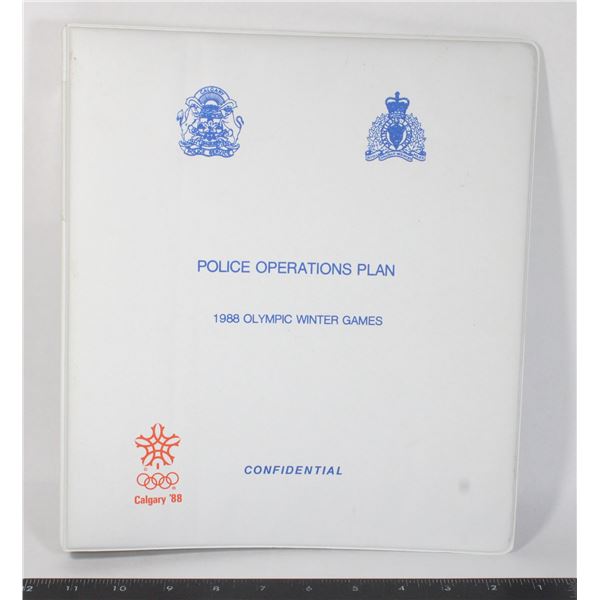 1988 CALGARY OLYMPICS POLICE OPERATIONS PLAN