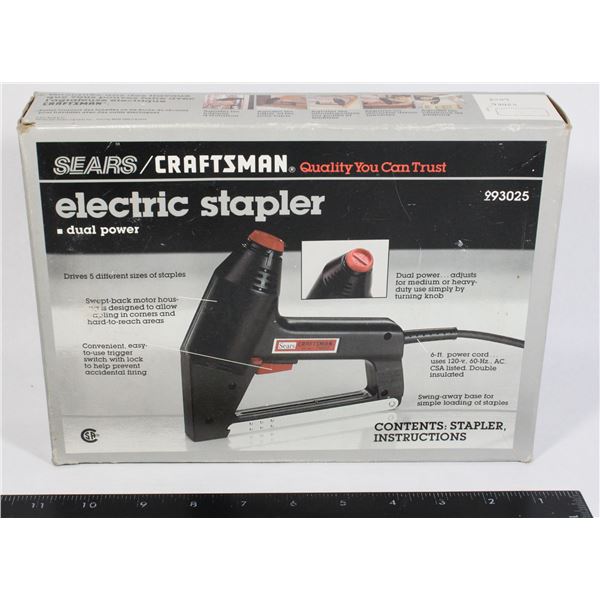 VINTAGE SEARS ELECTRIC STAPLER IN ORIGINAL