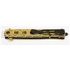 Image 2 : MODERN METALLIC GOLD TONE STILETTO POCKET KNIFE