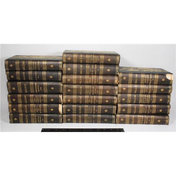 THE WORKS OF HONORE DE BALZAC – 18 VOLUMES – 1901