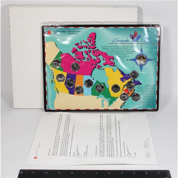 ROYAL CANADIAN MINT 125TH ANNIVERSARY MAP COIN