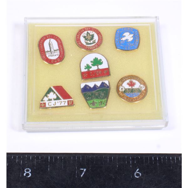 VINTAGE BOY SCOUTS CANADIAN JAMBOREE PIN SET