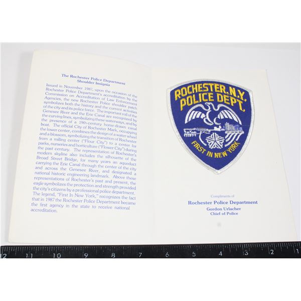 ROCHESTER POLICE DEPARTMENT PATCH – 1987
