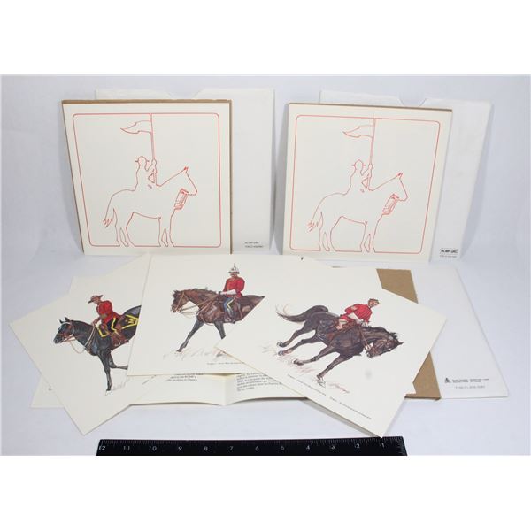 3 SETS OF SMALL RCMP CENTENNIAL PRINTS