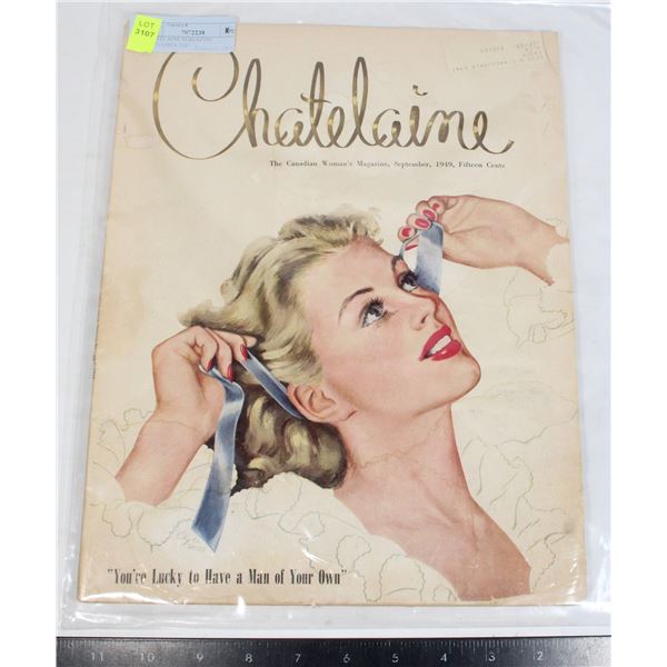 CHATELAINE MAGAZINE SEPTEMBER 1949