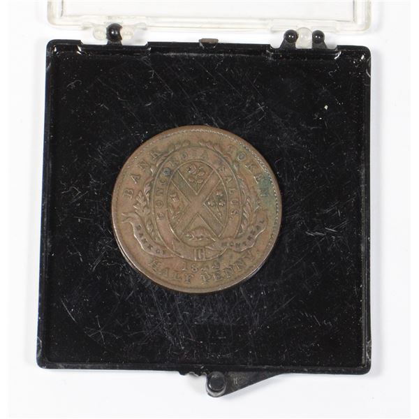 1844 BANK OF MONTREAL HALF PENNY