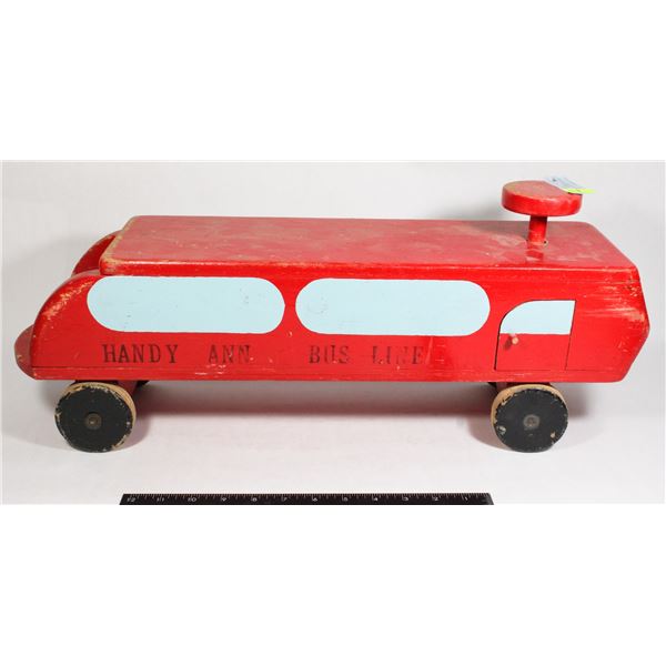 HANDY ANN BUS LINES VINTAGE WOODEN TOY