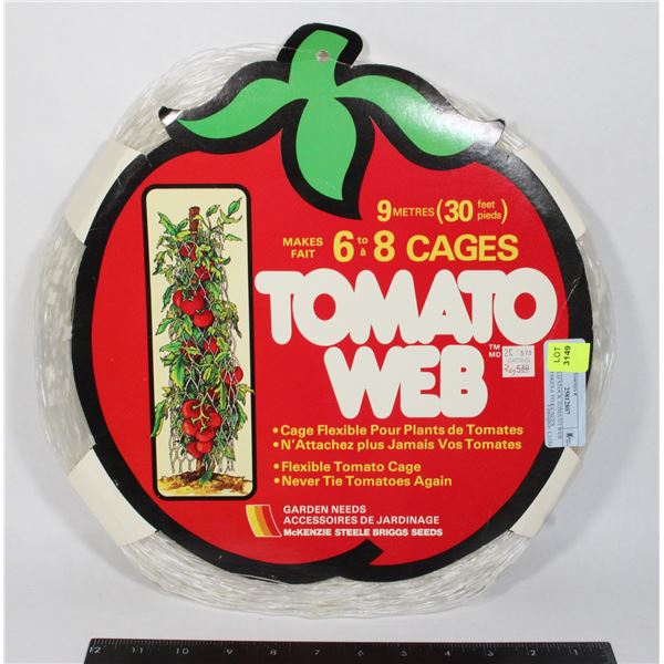 NEW OLD STOCK TOMATO WEB 30FT. MAKES 6 TO 8 CAGES