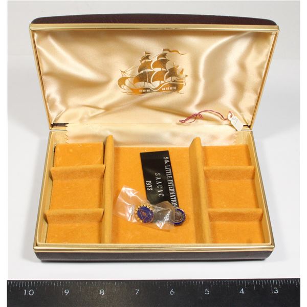 SHIP THEME JEWELRY BOX & PINS