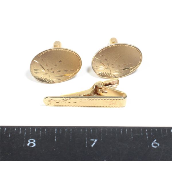 BUNDLE OF CUFF LINKS, TIE CLIP