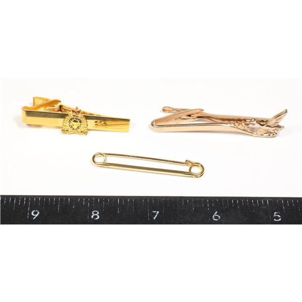 BUNDLE OF TIE CLIPS & PIN