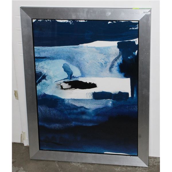 ABSTRACT WATER PRINT (FRAMED IN GLASS)