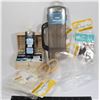 Image 1 : BOX OF CRAFTING ITEMS, BAGS OF WHITE FEATHERS,
