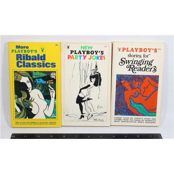 LOT OF THREE PAPERBACK PLAYBOY BOOKS