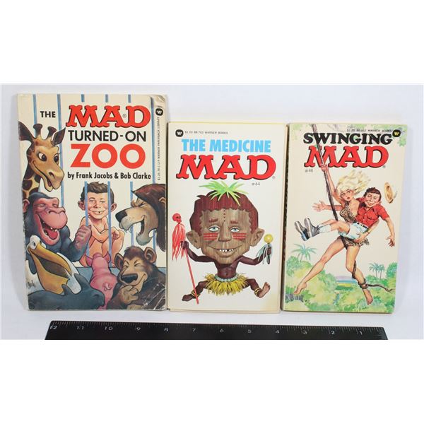 LOT OF 3 PAPERBACK WARNER BOOKS MAD BOOKS