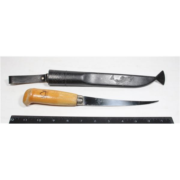 VINTAGE SCAN CAN WOODEN HANDLE STAINLESS STEEL