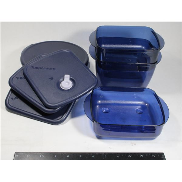 LOT OF 4 TUPPERWARE CONTAINERS WITH LIDS