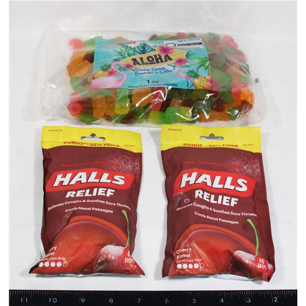 MCCORMICKS ALOHA GUMMY CANDY (1KG) & CHERRY HALLS