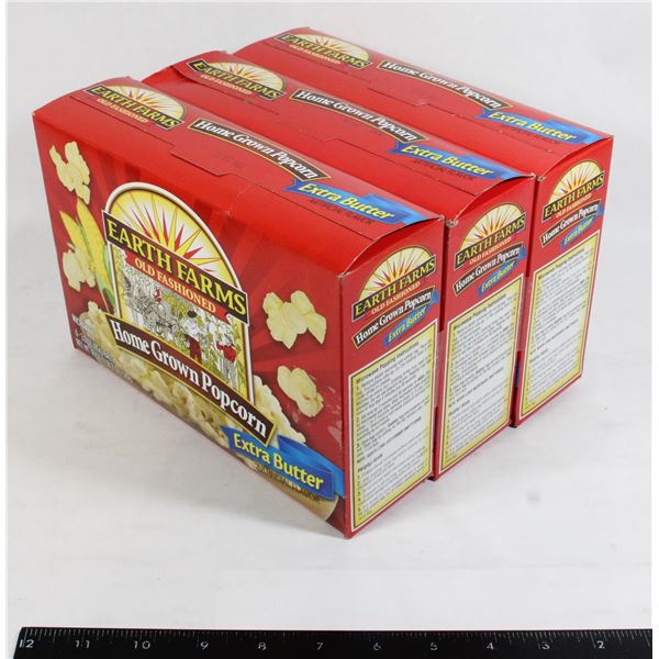 THREE EARTHFARMS POPCORN