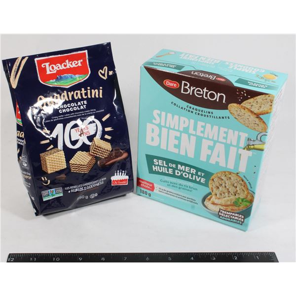 BRETON CRACKERS & LOACKER WAFERS (430G TOTAL)