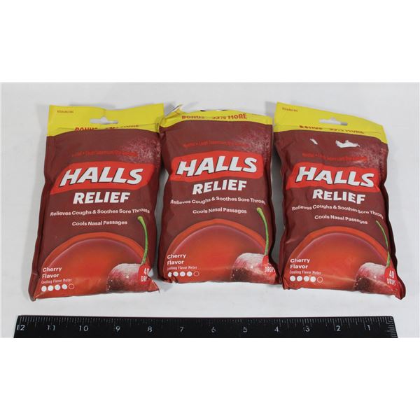 HALLS RELIEF CHERRY MENTHOL (3 x 40PK)