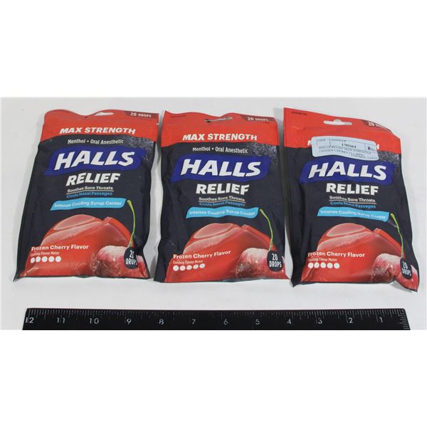 HALLS RELIEF MAX STRENGTH FROZEN CHERRY (3 x 40PK)