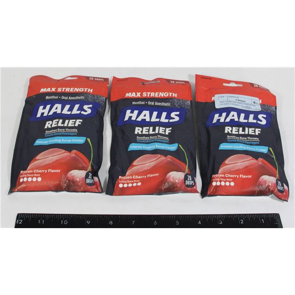 HALLS RELIEF MAX STRENGTH FROZEN CHERRY (3 x 40PK)